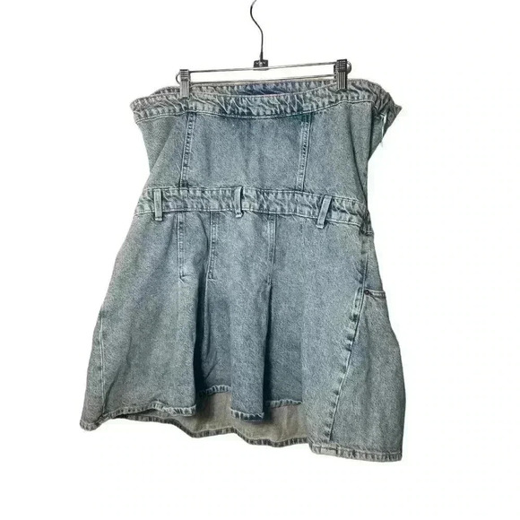 ZARA PLEATED TRF DENIM DRESS XL NWT - Picture 6 of 11